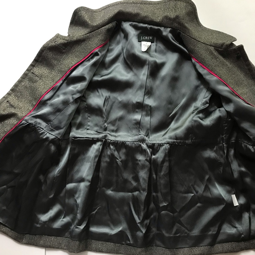 NWOT. J. Crew Virgin Wool Metallic Sparkle Jacket - Picture 3 of 6